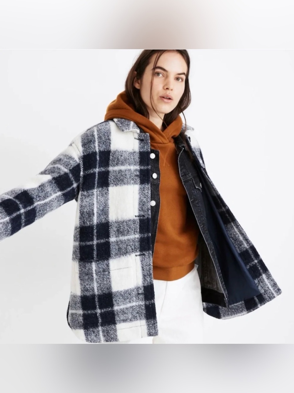 Madewell Walton Shirt-Jacket in
Colleton Plaid - Size M ~ Pristine
